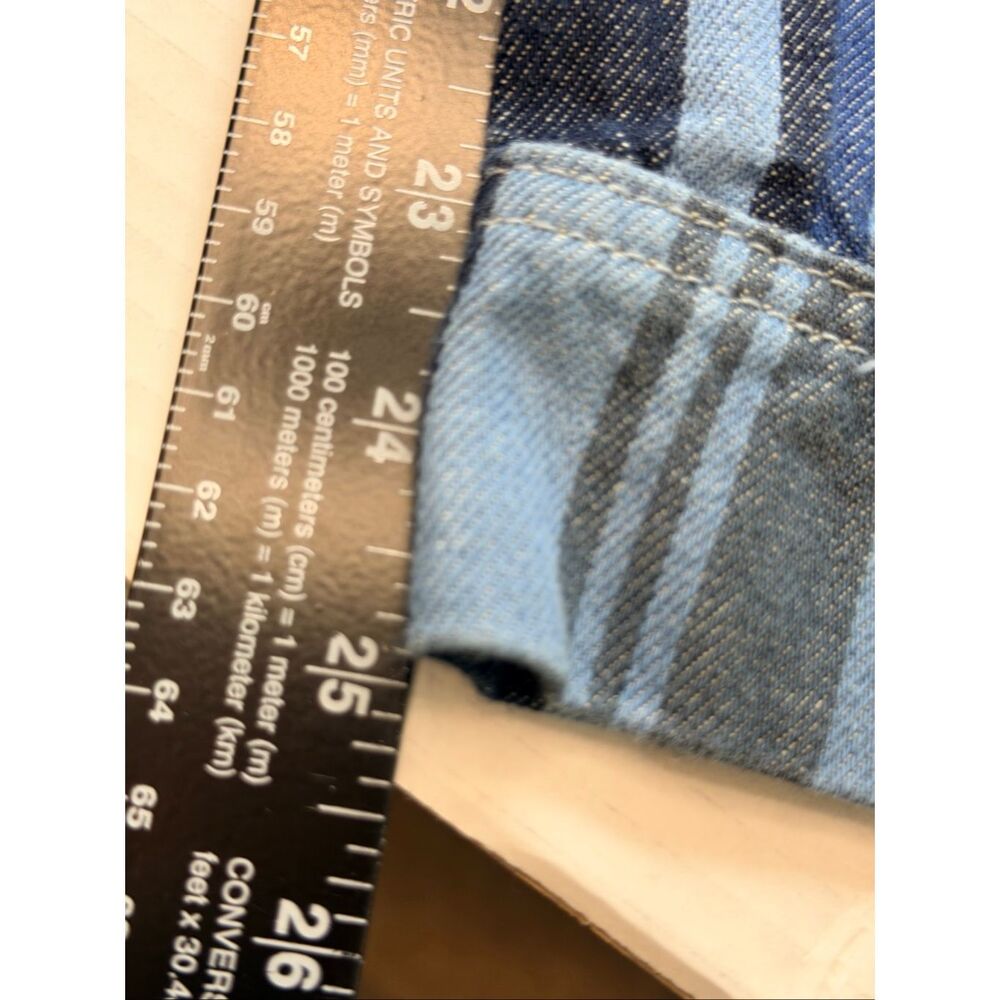 We the Free Free People Women's XS Black Blue Striped Cropped Floral Jeans - Picture 7 of 9